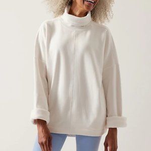 Athleta | Cozy Karma Funnel Neck Sweatshirt - Magnolia White